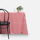 Chest Tablecloth Red Checks - Polyester