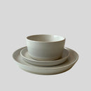 12-Piece Dinner Set ''2-Tone Stoneware and Cream''