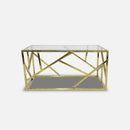 Table salon skyline métal or vente mobilier