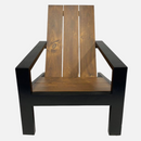 Acropole Adirondack Chair - Wooden - Black and Nutmeg