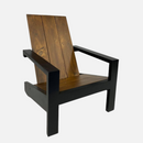 Acropole Adirondack Chair - Wooden - Black and Nutmeg