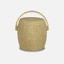 Pouf lin beige vente mobilier