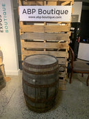Rustic wood barrel