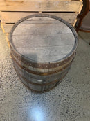 Rustic wood barrel