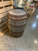 Rustic wood barrel