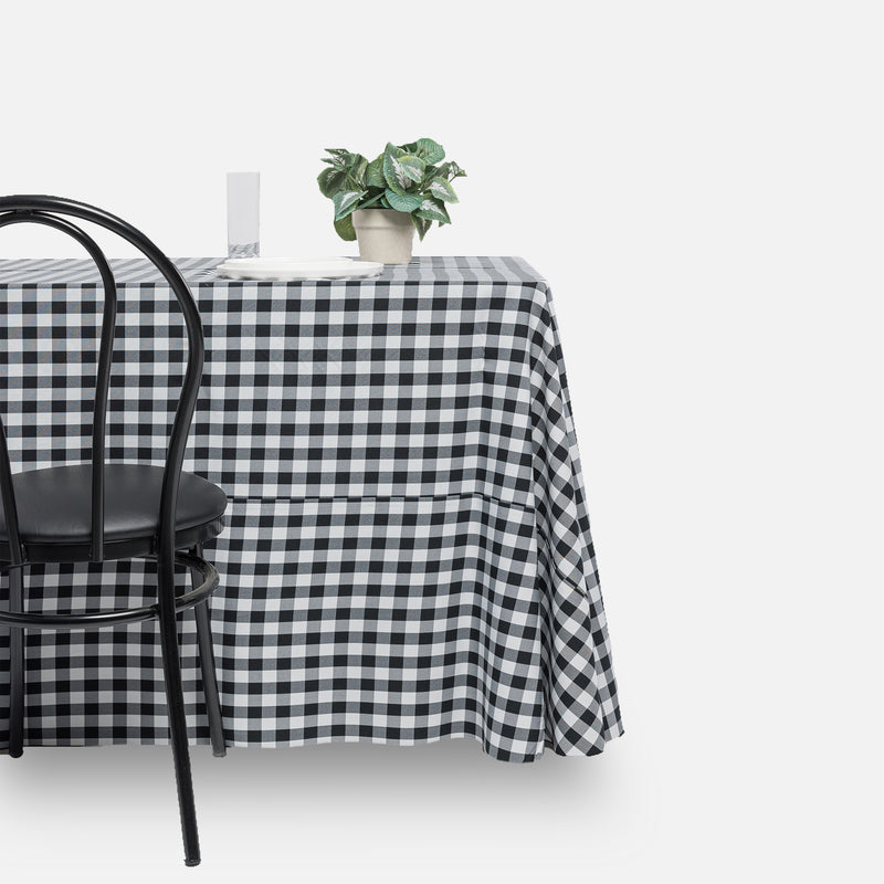 Black Check Chest Tablecloth - Polyester