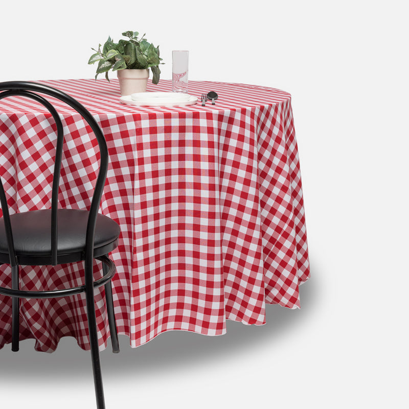 Nappe Coffre Carreaux Rouges - Polyester