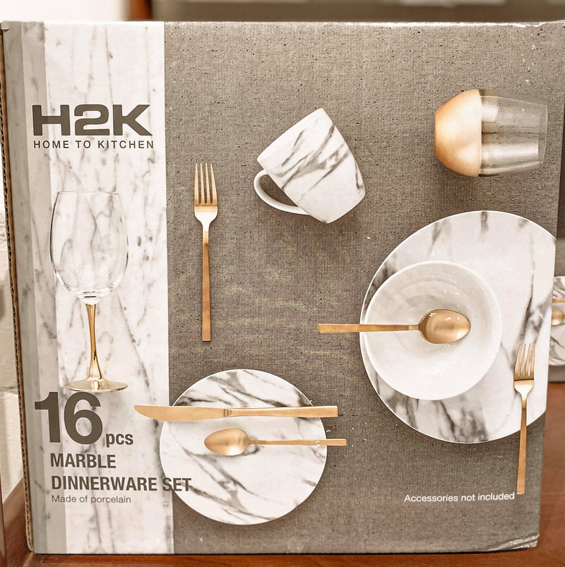 ''Marble'' 16-Piece Dinner Set