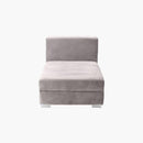 Fauteuil sans bras cachemire velours gris vente mobilier