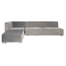 Sectional in gray cashmere