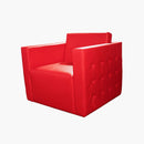 Fauteuil panéliste cuir rouge vente mobilier