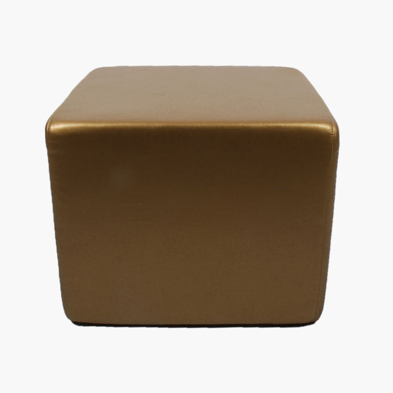 Pouf carré cuir brun vente mobilier