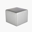 Pouf carré cuir argent vente mobilier