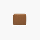 Pouf carré cuir brun vente mobilier