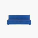 Divan causeuse cuir bleu vente mobilier