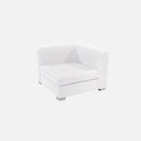 Fauteuil coin cuir blanc vente mobilier