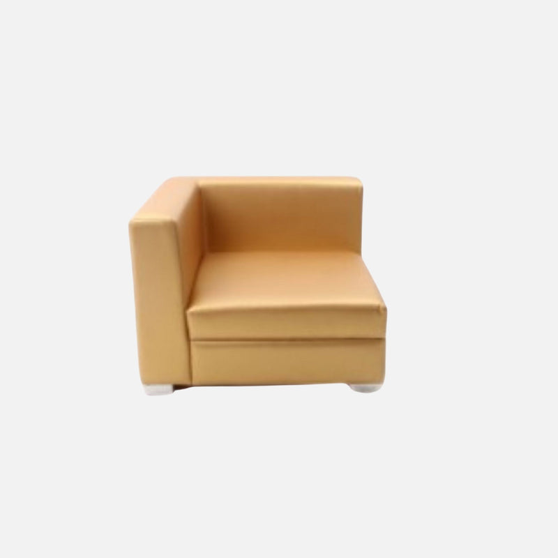 Fauteuil coin cuir or vente mobilier