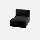 Fauteuil sans bras cachemire velours noir vente mobilier
