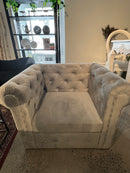 Fauteuil Velour Gris