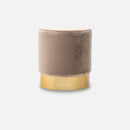 Pouf or velours beige vente mobilier