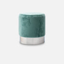 Pouf argent velours vert vente mobilier