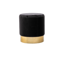 Pouf or velours noir vente mobilier