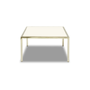 Table salon rectangle chrome or vente mobilier