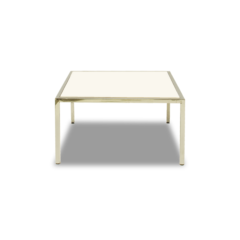 Table salon rectangle chrome or vente mobilier