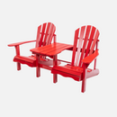 Chaise Adirondack avec Tablette - Rouge Feu