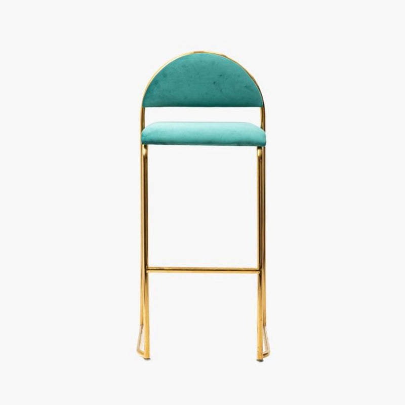 Tabouret agora or velours turquoise vente mobilier