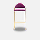 Tabouret or velours mauve vente mobilier