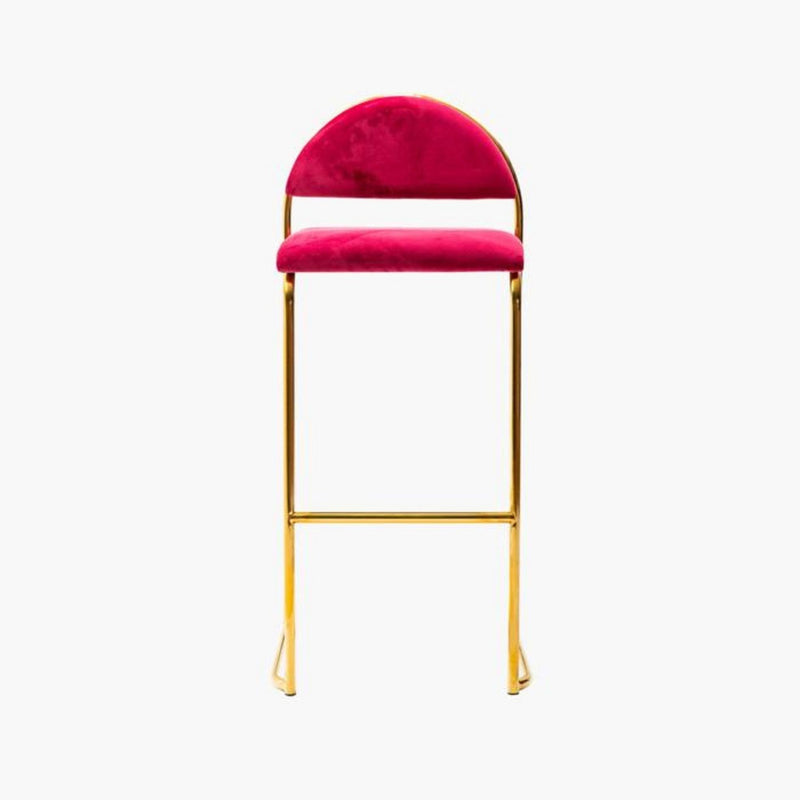 Tabouret agora or velours rouge vente mobilier