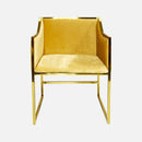 Fauteuil national abricot velours vente mobilier