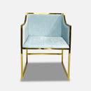 Fauteuil national velours bleu poudre vente mobilier