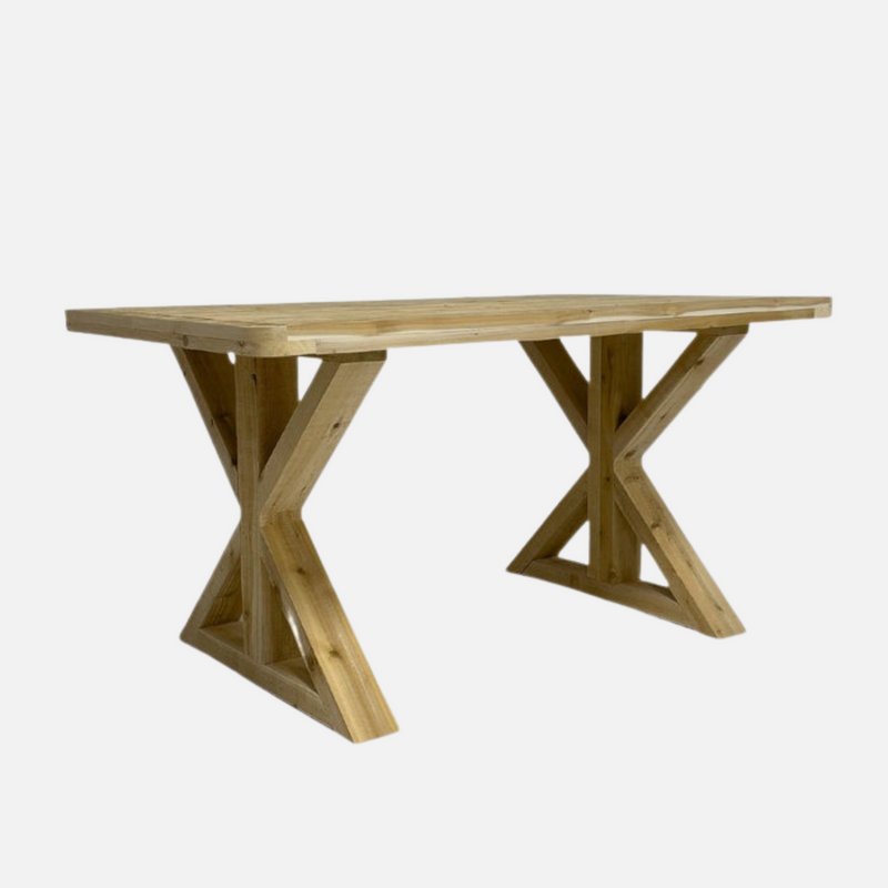 Natural cedar table without varnish