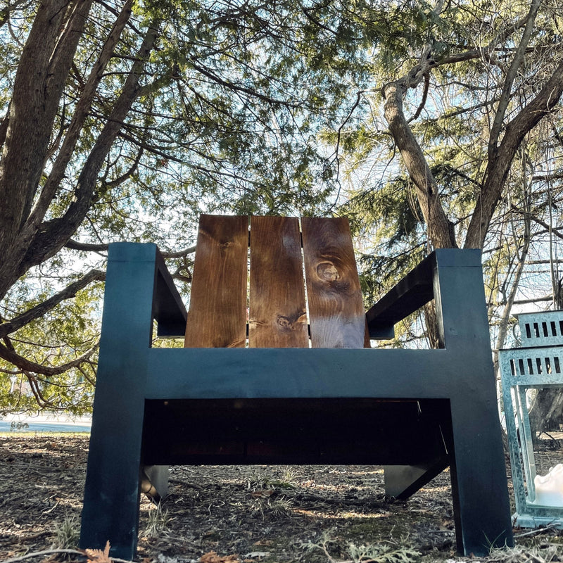Chaise Adirondack Acropole - En bois - Noir et Muscade