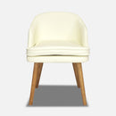 Fauteuil bois cuir blanc vente mobilier