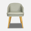 Fauteuil bois cuir gris vente mobilier