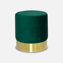 Pouf rond or velours vert vente mobilier