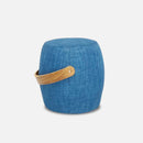 Pouf lin bleu vente mobilier
