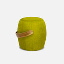 Pouf lin jaune vente mobilier