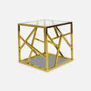 Table appoint skyline métal or vitre vente mobilier