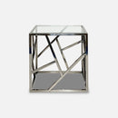 Table appoint skyline métal argent vente mobilier