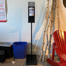 Support avec distributeur pour désinfectant