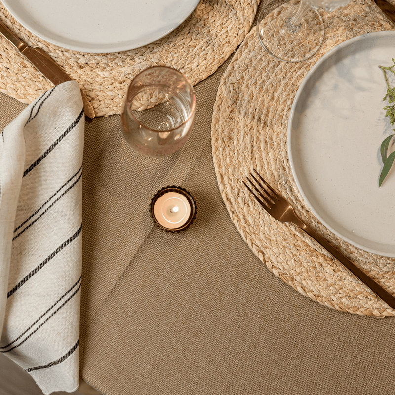 Fall Linen Rectangle Tablecloth 96x156''