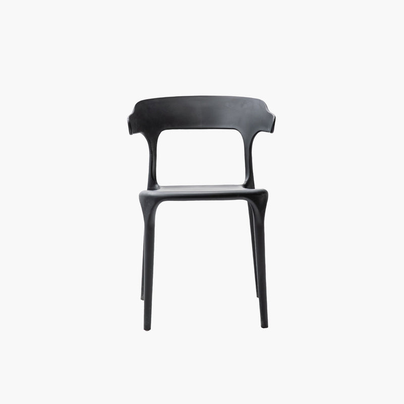 Chaise Charlotte noir plastique vente mobilier