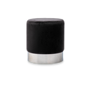 Pouf argent velours noir vente mobilier