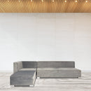 Divan sectionnel velours gris vente mobilier